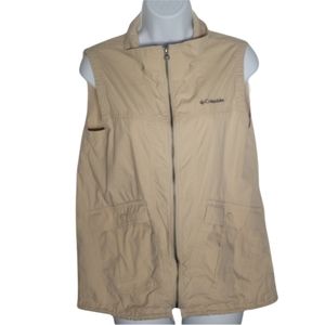 Columbia 100% Cotton Beige Lightweight Vest Size S
